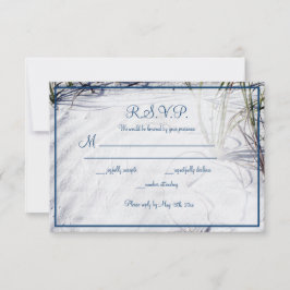 Tarjeta De Confirmación De Asistencia Boda de playa de arena blanca