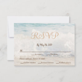 Tarjeta De Confirmación De Asistencia Boda de playa temática/mar