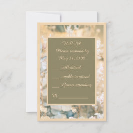 Tarjeta De Confirmación De Asistencia boda de prado de flores silvestres de color pastel