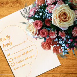Tarjeta De Confirmación De Asistencia Boda de puesta de sol naranja