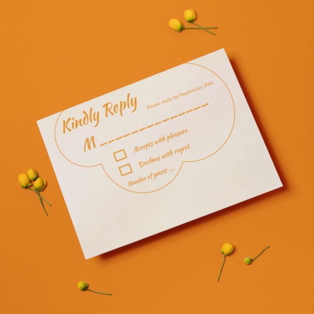 Tarjeta De Confirmación De Asistencia Boda de puesta de sol naranja (Subido por el creador)