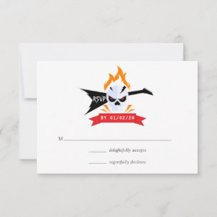 Tarjeta De Confirmación De Asistencia Boda de Rock and Roll