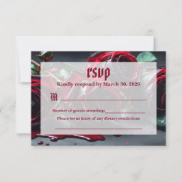 Tarjeta De Confirmación De Asistencia Boda de Rosas góticos