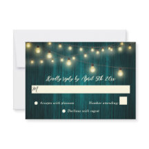 Boda de Rustic Verde azulada Wood String Lights