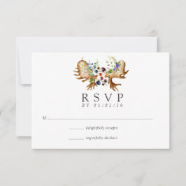 Tarjeta De Confirmación De Asistencia Boda de selva acuarela rusa