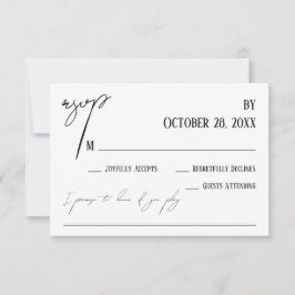 Tarjeta De Confirmación De Asistencia Boda de solicitud de canción de escritura a mano s