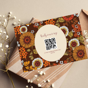 Tarjeta De Confirmación De Asistencia Boda de Terracota Retro Vintage Años Sesenta