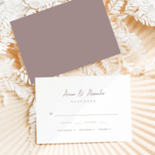 Tarjeta De Confirmación De Asistencia Boda de texto de script simple