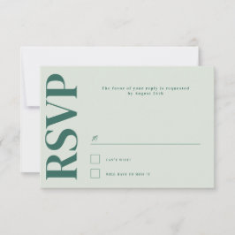 Tarjeta De Confirmación De Asistencia Boda de tipografía de Belmont