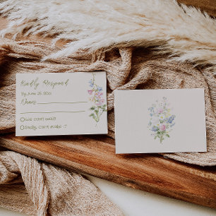 Tarjeta De Confirmación De Asistencia Boda de verano floral dibujada a mano