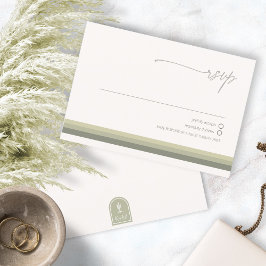 Tarjeta De Confirmación De Asistencia Boda de vibraciones del desierto Sage ID1019