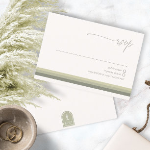 Tarjeta De Confirmación De Asistencia Boda de vibraciones del desierto Sage ID1019