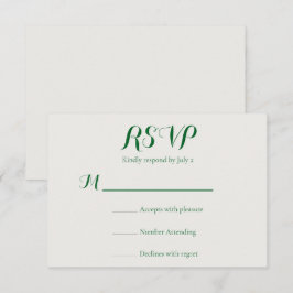 Tarjeta De Confirmación De Asistencia Boda de Vid Emerald