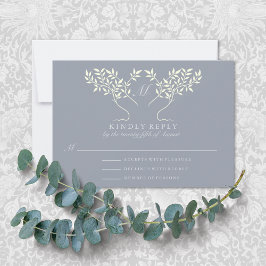 Tarjeta De Confirmación De Asistencia Boda del árbol de agua de la vida