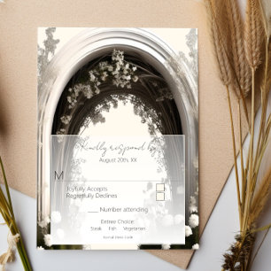 Tarjeta De Confirmación De Asistencia Boda del Arco Botánico Romántico Boho