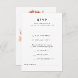 Tarjeta De Confirmación De Asistencia Boda del bosque al aire libre de color de agua mod