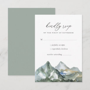 Tarjeta De Confirmación De Asistencia Boda del Bosque de Montaña Rusa