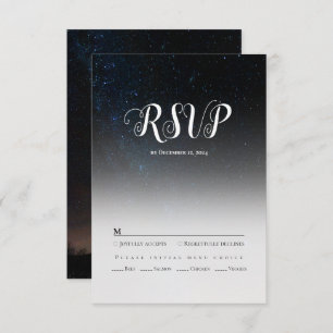 Tarjeta De Confirmación De Asistencia Boda del cielo nocturno bajo las estrellas