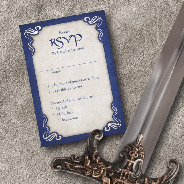 Tarjeta De Confirmación De Asistencia Boda del Dragón Viking Celtic (Subido por el creador)