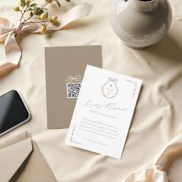 Tarjeta De Confirmación De Asistencia Boda del monograma de la banda dibujada a mano y d