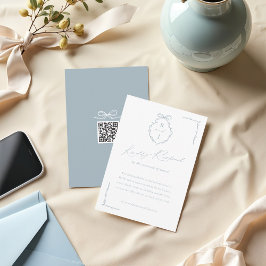 Tarjeta De Confirmación De Asistencia Boda del monograma de la banda dibujada a mano y d