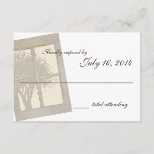 Tarjeta De Confirmación De Asistencia Boda del panel de ventana de país