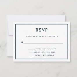 Tarjeta De Confirmación De Asistencia Boda del tema del viaje azul oscuro | Mapa de atrá