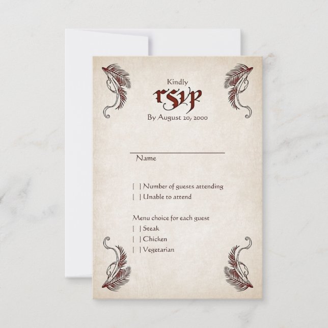 Tarjeta De Confirmación De Asistencia Boda del tesoro pirata (Anverso)