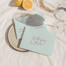 Tarjeta De Confirmación De Asistencia Boda divertido y colorido moderno retro divertido