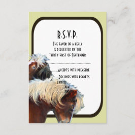 Tarjeta De Confirmación De Asistencia Boda ecuestre de caballos y ponis R.S.V.P