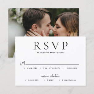 Tarjeta De Confirmación De Asistencia Boda Editorial de Foto Moderna