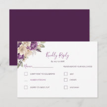 Boda elegante de rosa púrpura y marfil