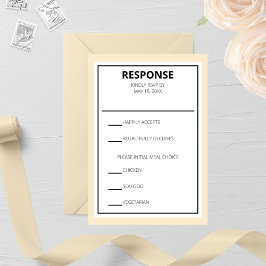 Tarjeta De Confirmación De Asistencia Boda elegante moderna