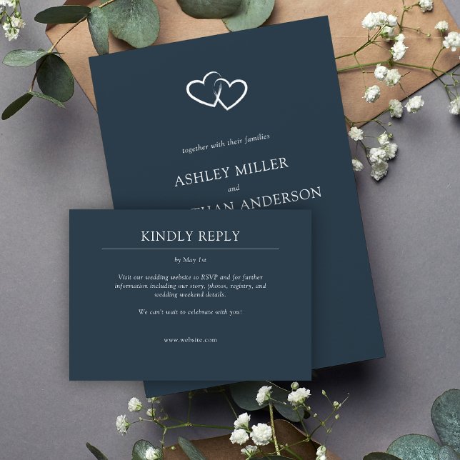 Tarjeta De Confirmación De Asistencia Boda Elegante Moderno y Simple Elements (Subido por el creador)