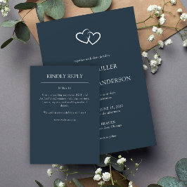 Tarjeta De Confirmación De Asistencia Boda Elegante Moderno y Simple Elements