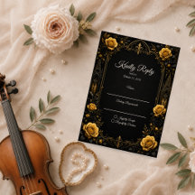Boda Elegante Rosa Gótica Dorada