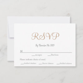 Tarjeta De Confirmación De Asistencia Boda elegante tradicional