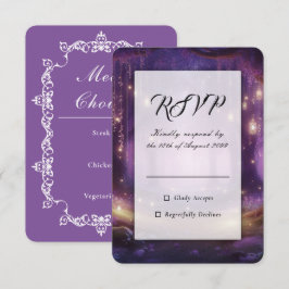 Tarjeta De Confirmación De Asistencia Boda en el Bosque Encantado de Violet a la Mediano