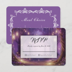 Tarjeta De Confirmación De Asistencia Boda en el Bosque Encantado de Violet a la Mediano