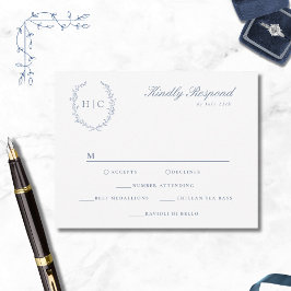 Tarjeta De Confirmación De Asistencia Boda Escudo botánico romántico