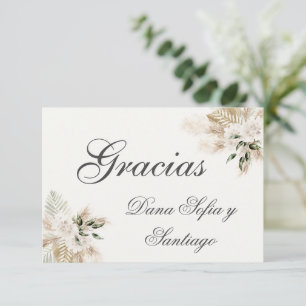 Tarjeta De Confirmación De Asistencia Boda español del Boho Gracias