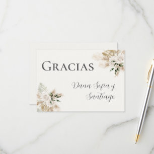 Tarjeta De Confirmación De Asistencia Boda español del Boho Gracias