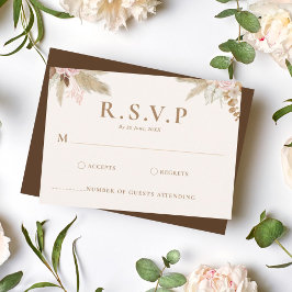Tarjeta De Confirmación De Asistencia Boda Exótica Moderna Boho Tropical