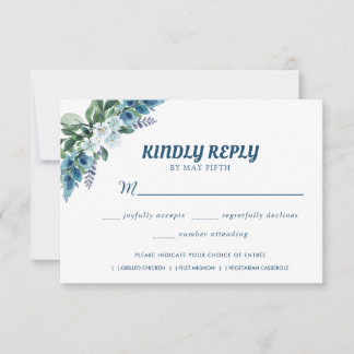 Tarjeta De Confirmación De Asistencia Boda floral acuarela de verano