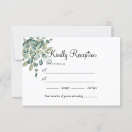 Tarjeta De Confirmación De Asistencia Boda floral acuarela de verano