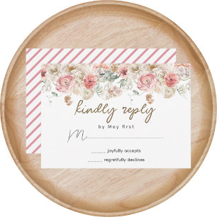 Tarjeta De Confirmación De Asistencia Boda floral acuarela jardín de verano