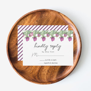 Tarjeta De Confirmación De Asistencia Boda floral acuarela jungla de verano