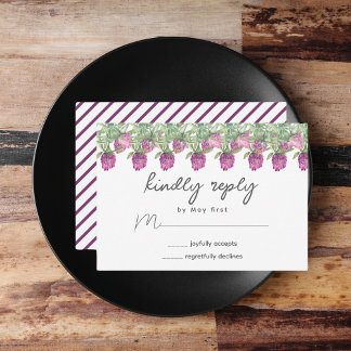 Tarjeta De Confirmación De Asistencia Boda floral acuarela jungla de verano