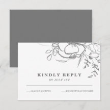 Boda floral blanca y gris