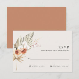 Tarjeta De Confirmación De Asistencia Boda floral bohemio botánico boho